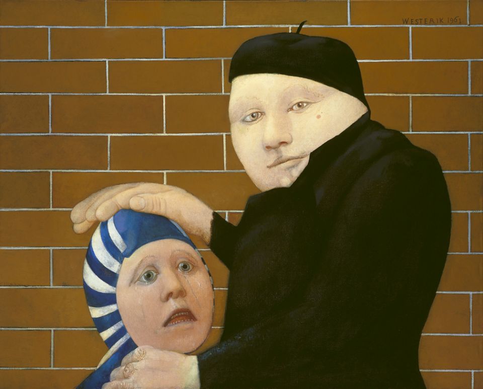 Schoolmaster with child