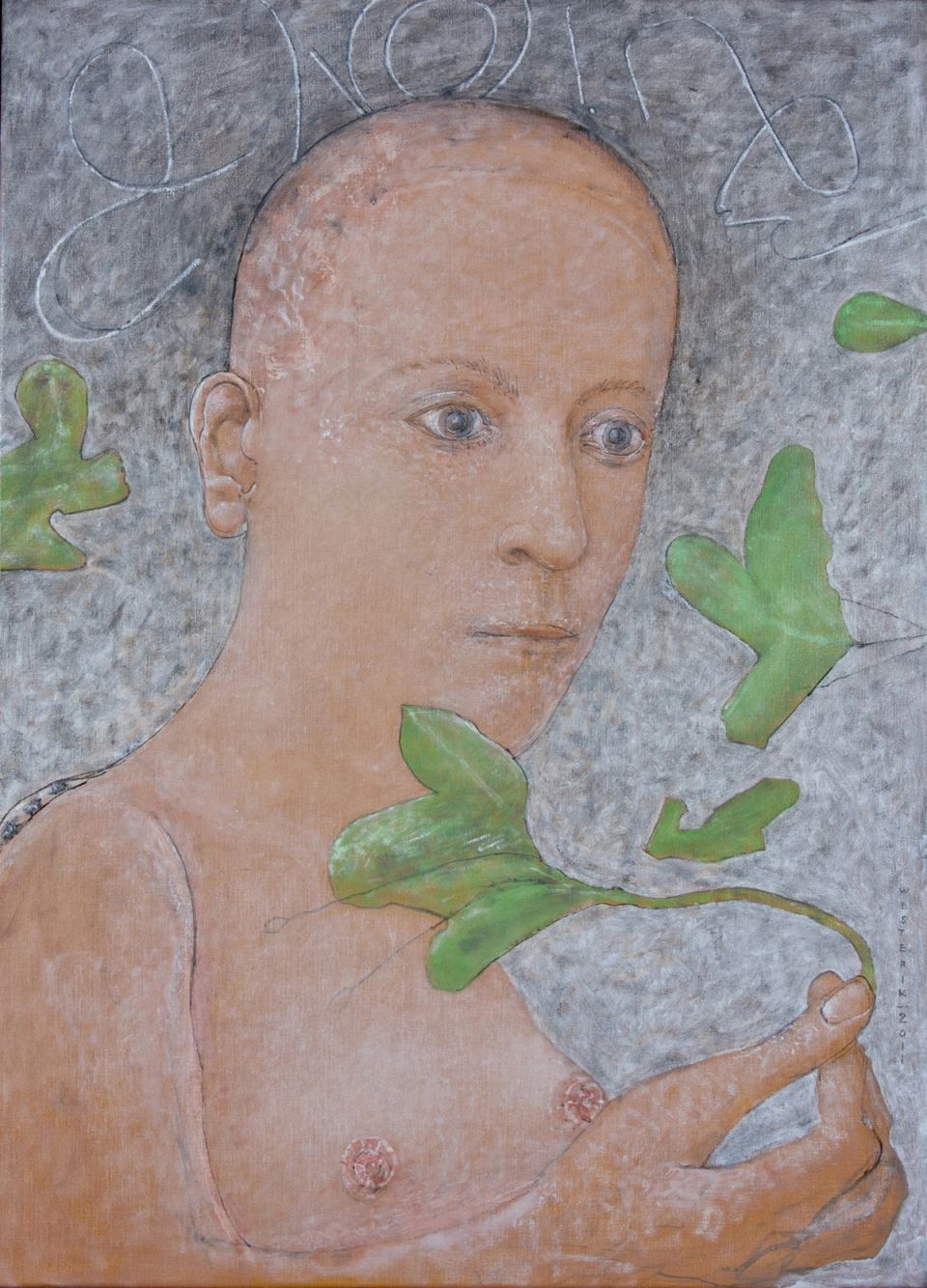 Nude with leaves